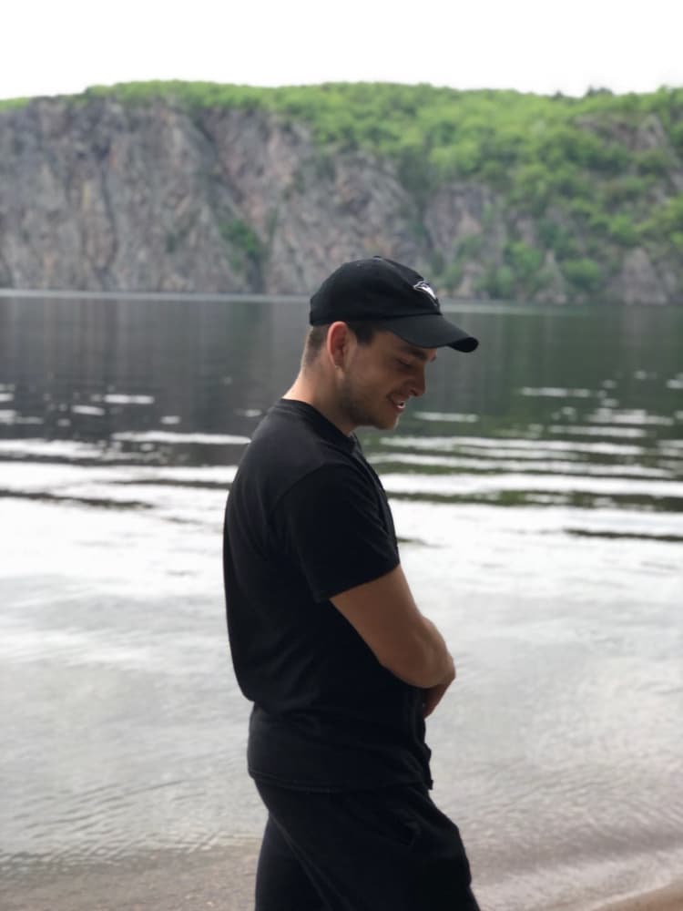 Sean outside near lake